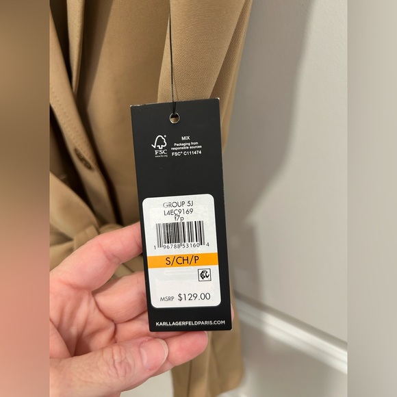 NWT Karl Lagerfeld Belted Vest - Picture 10 of 15